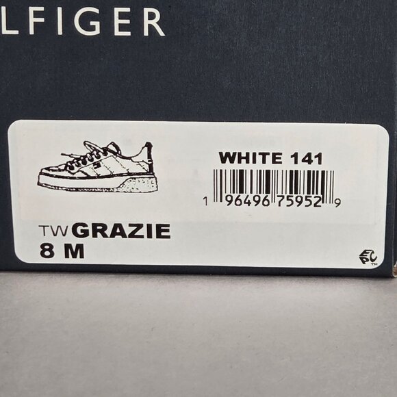 NWT Tommy Hilfiger Women's Grazie Lace up Fashion Sneakers, White, 8M - Picture 6 of 7